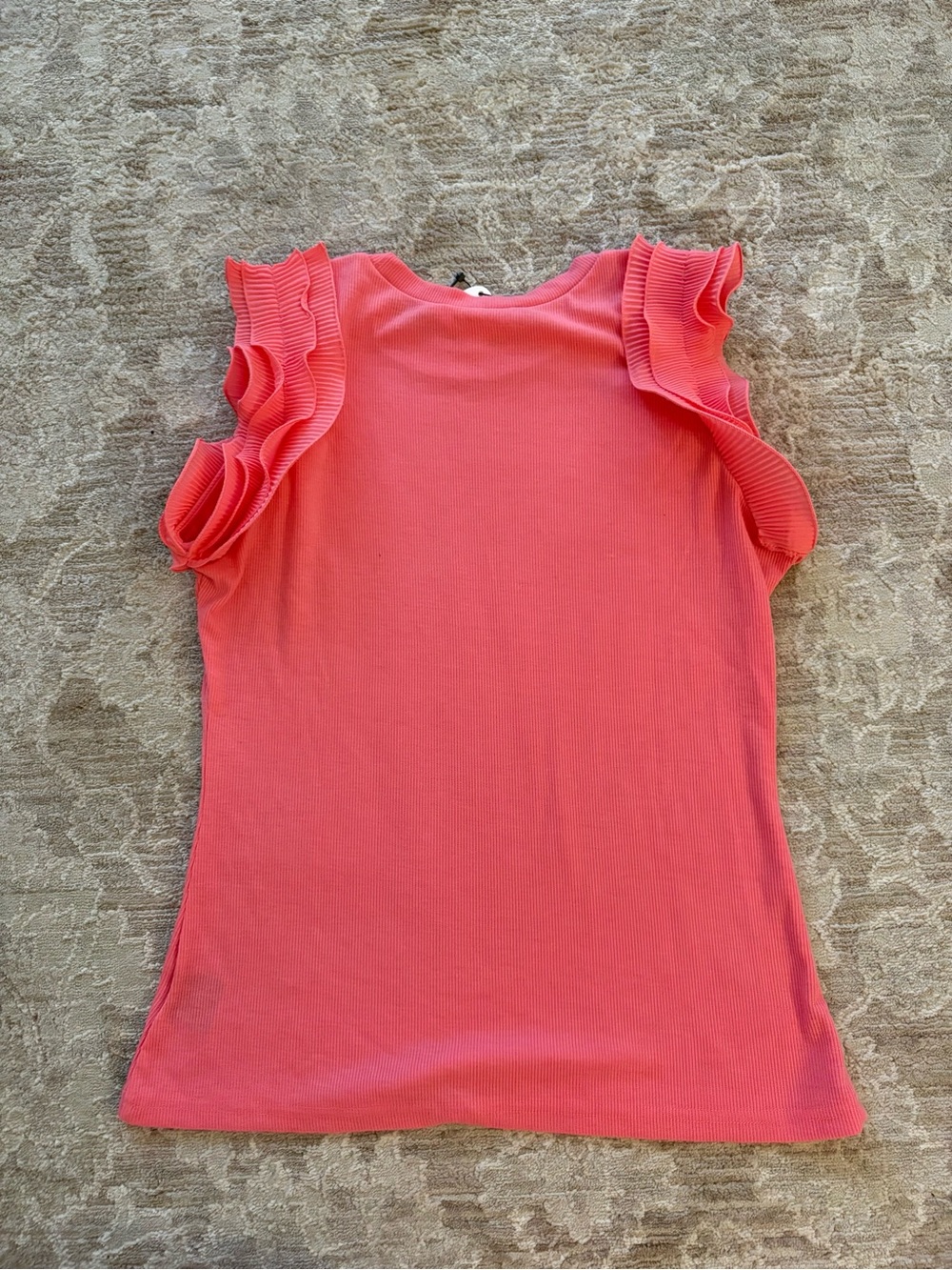CORAL RUFFLE SLEEVE TOP 🪸 - Picture 3 of 5